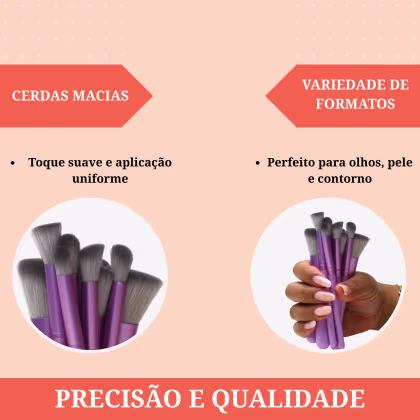 Imagem do produto Kit 10 Pincéis De Maquiagem Violet Dreams Nybc Beauty