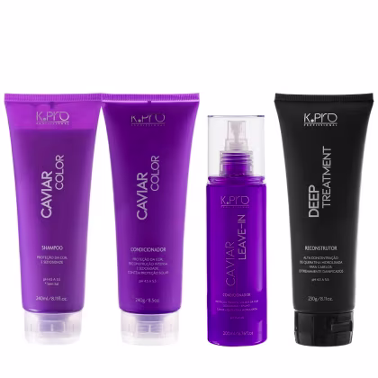Imagem do produto Kit K.Pro Caviar - Shampoo & Condicionador 240ml & Leave-In 200ml + Deep Reconstrutor 230g