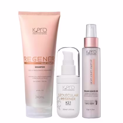 Imagem do produto Kit K.Pro Regenér - Shampoo 240ml + Balm 120ml + K21 30ml