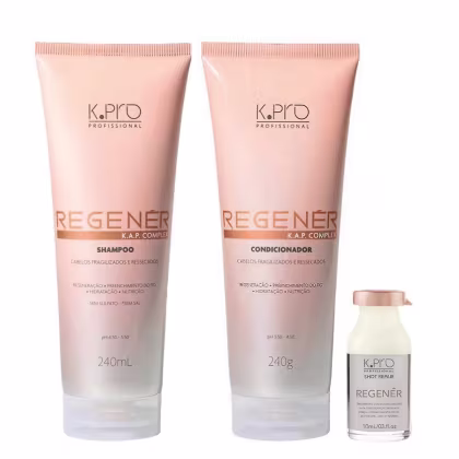 Imagem do produto Kit K.Pro Profissional Regenér Shampoo 240ml + Condicionador 240ml + Ampola 10ml