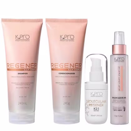 Imagem do produto Kit K.Pro Regenér - Shampoo 240ml + Condicionador 240ml + Balm 120ml + K21 30ml