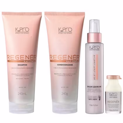 Imagem do produto Kit K.Pro Profissional Regenér Shampoo + Condicionador + Balm + Ampola