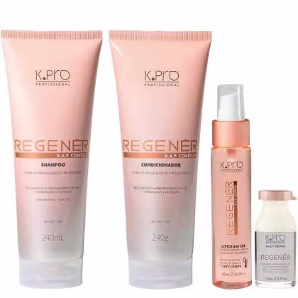 Imagem do produto Kit K.Pro Profissional Regenér Shampoo + Condicionador + Óleo + Ampola
