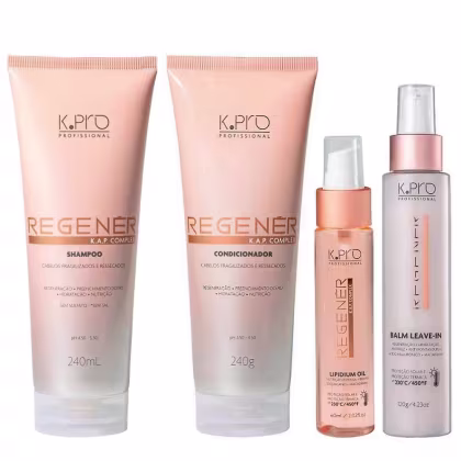Imagem do produto Kit K.Pro Regenér - Shampoo + Condicionador + Leave-In Balm + Lipidium Oil