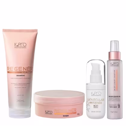 Imagem do produto Kit K.Pro Regenér - Shampoo 240ml + Máscara 165g + Balm 120ml + K21 30ml