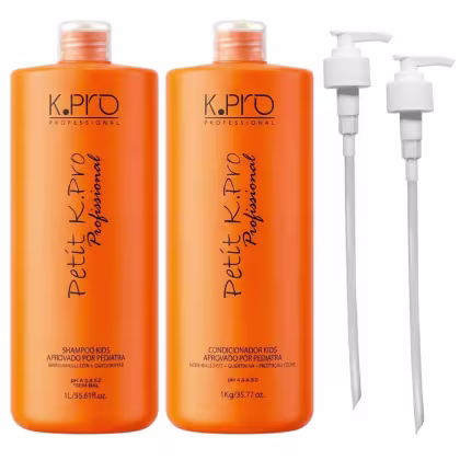 Imagem do produto Kit K.Pro Petit - Shampoo 1 Litro + Condicionador 1 Litro + Válvulas Pump