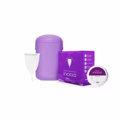 Imagem do produto Kit Coletor Menstrual Inciclo + Cápsula Esterilizadora + Sabonete Íntimo- A  (30 anos ou com filhos)