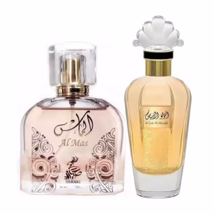 Imagem do produto Kit Perfumes Árabes Sahari Al Lulu Abiyedh & Al Mas The Diamond Eau de Parfum (2 Perfumes 100ml cada)