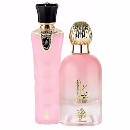 Imagem do produto Kit Perfumes Árabes Femininos Al Wataniah Tiara Pink & Tibyan 100ml cada (2 Perfumes)
