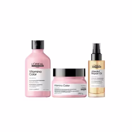 Imagem do produto Kit L'Oréal Professionel Vitamino Color & Absolut Repair Oil (3 Produtos)