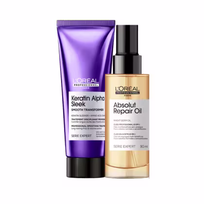 Imagem do produto Kit L'Oréal Professionnel Keratin Alpha Sleek & Absolut Repair Oil Duo (2 Produtos)