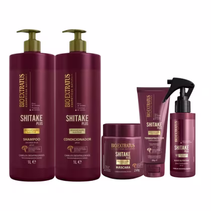 Imagem do produto Kit Shitake Shampoo Cond 1L Máscara 250g Finalizador 200g Spray