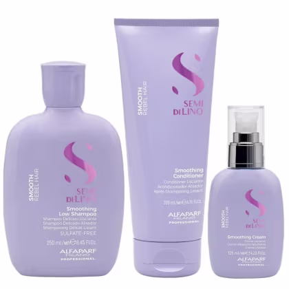 Imagem do produto Kit Alfaparf Semi Di Lino Smooth - Shampoo 250ml & Condicionador 200ml + Cream Leave-In 125ml