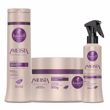 Imagem do produto Kit Ametista Shampoo, Mascara 300 e Fluido Haskell