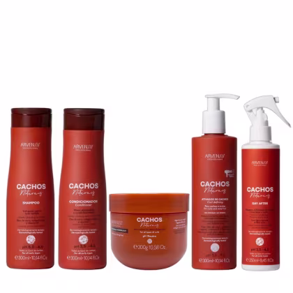 Imagem do produto Kit Arvensis Cachos Naturais - Shampoo & Condicionador 300ml + Ativador 300ml + Day After 250ml + Geleia Alta 300g