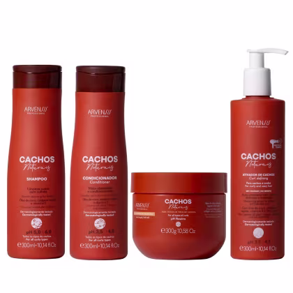 Imagem do produto Kit Arvensis Cachos Naturais - Shampoo & Condicionador 300ml + Ativador 300ml + Geleia Suave Fixação 300g