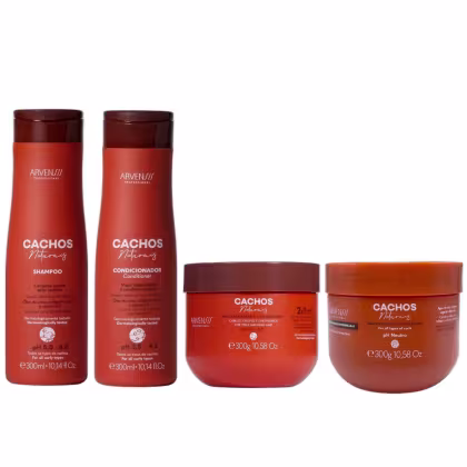 Imagem do produto Kit Arvensis Professional Cachos Naturais - Shampoo & Condicionador 300ml + Geleia Alta 300g + Máscara 2x1 300g