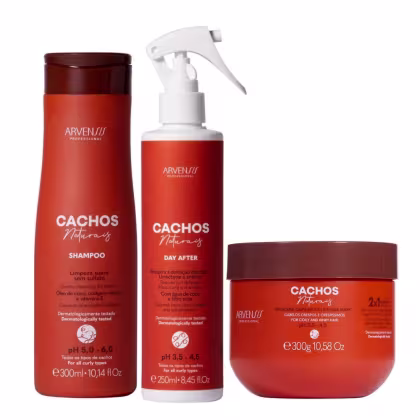 Imagem do produto Kit Arvensis Professional Cachos Naturais - Shampoo 300ml + Day After 250ml + Máscara 2x1 300g