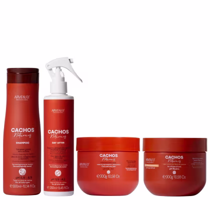 Imagem do produto Kit Arvensis Professional Cachos Naturais - Shampoo 300ml + Day After 250ml + Máscara 300ml + Geleia Suave Fixação 300g