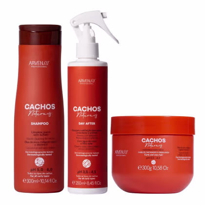 Imagem do produto Kit Arvensis Professional Cachos Naturais - Shampoo 300ml + Day After 250ml + Máscara 300ml
