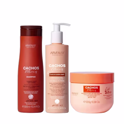 Imagem do produto Kit Arvensis Cachos Naturais - Shampoo + Leave-In Light 300ml & Máscara 2x1 Light 300g
