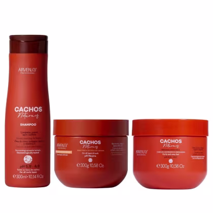 Imagem do produto Kit Arvensis Professional Cachos Naturais - Shampoo 300ml + Máscara 300g + Geleia Suave Fixação 300g