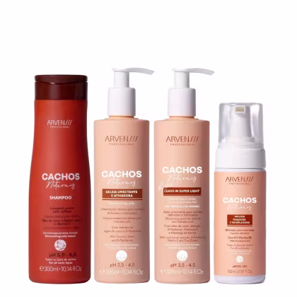 Imagem do produto Kit Arvensis Cachos Naturais Light - Shampoo + Geleia & Leave-In 300ml & Mousse 150ml