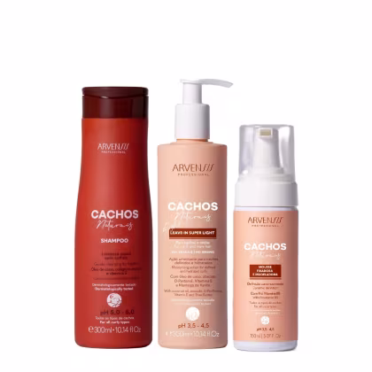 Imagem do produto Kit Arvensis Cachos Naturais Light - Shampoo + Leave-In 300ml & Mousse 150ml