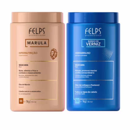 Imagem do produto Kit Felps Máscaras 1KG Banho de Verniz e Marula