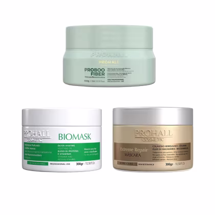 Imagem do produto Kit 3 Máscaras 300g – Biomask, Extreme Repair e Proboo Fiber