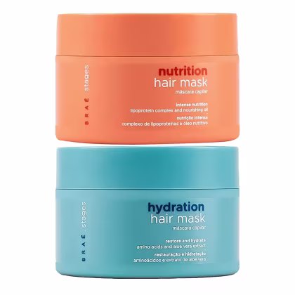 Imagem do produto Kit Braé Stages Máscara Hydration 200g + Máscara Nutrition 200g