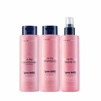 Imagem do produto Kit Braé Stages by Bruna Tavares Gloss Hydra - Shampoo + Condicionador 250ml + Leave-In 200ml