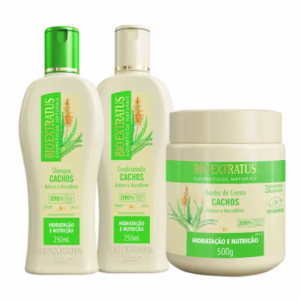 Imagem do produto Kit Cachos  Shampoo, Condicionador 250ml e Máscara 500g