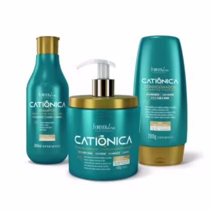 Imagem do produto Kit Ionizante Catiônica Shampoo, Condicionador e Máscara Forever Liss