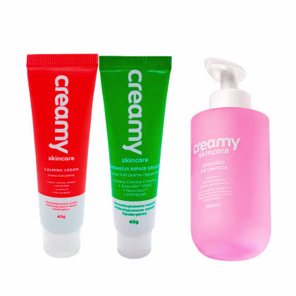 Imagem do produto Kit Creamy Emulsão de Limpeza + Intensive Repair Cream + Calming Cream