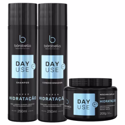 Imagem do produto Borabella Kit Day Use Super Hidratação Shampoo, Condicionador e Máscara