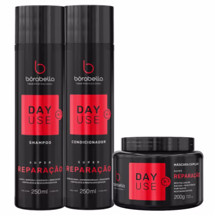 Imagem do produto Borabella Kit Day Use Super Reparação Shampoo, Condicionador e Máscara