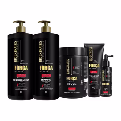 Imagem do produto Kit Força Com Pimenta (1L) Shampoo, Condicionador Máscara Finalizador Loção