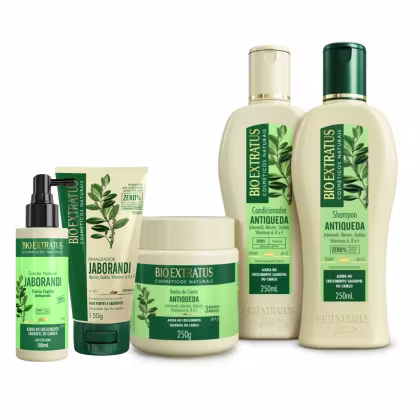 Imagem do produto Kit Jaborandi Bio Extratus 250 SHAMP COND MASC TONICO FINALIZADOR