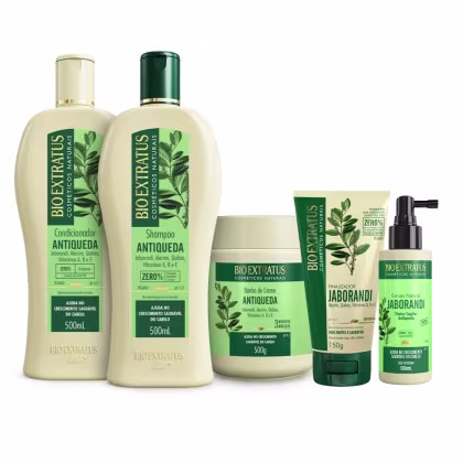Imagem do produto Kit Jaborandi Bio Extratus 500 SHAMP COND MASC TONICO FINALIZADOR