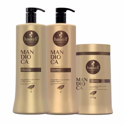 Imagem do produto Kit Haskell Mandioca Shampoo Condicionador Mascara 1l