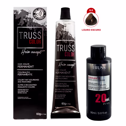 Imagem do produto Kit Truss Color Hair Concept Coloração 6.0 60g + Água Oxigenada 20vol. 90ml