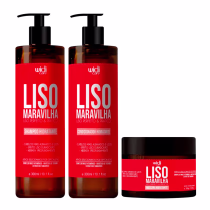 Imagem do produto Kit Widi Care Liso Maravilha Shampoo 300ml + Condicionador 300ml + Máscara 300g