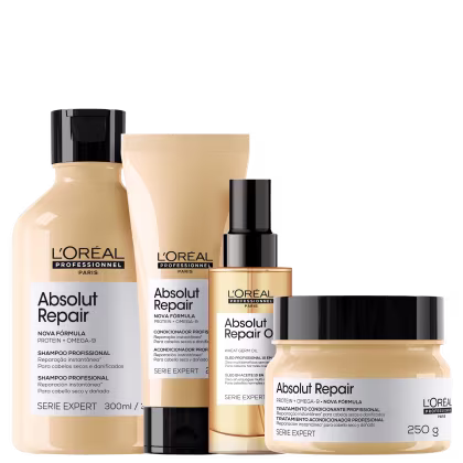 Imagem do produto Kit L'Oréal Professionnel Serie Expert Absolut Repair Omega-9 + Protein Quarteto (4 Produtos)