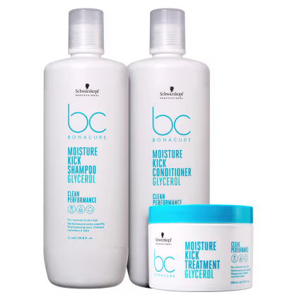 Imagem do produto Kit Schwarzkopf Professional BC Bonacure Clean Performance Moisture Kick Super Trio (3 Produtos)