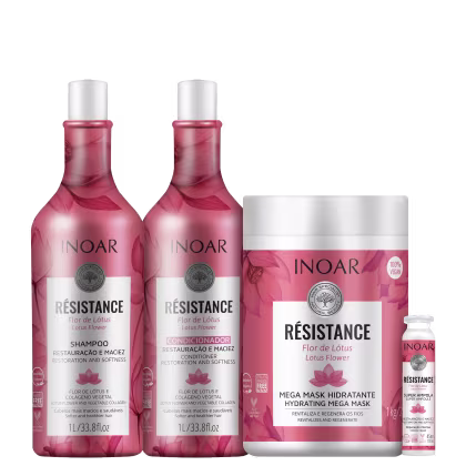 Imagem do produto Kit Inoar Résistance Flor de Lótus Quarteto Treatment (4 Produtos)