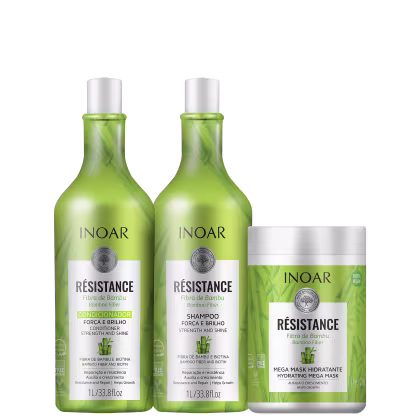 Imagem do produto Kit Inoar Résistance Fibra de Bambu Trio Super (3 Produtos)