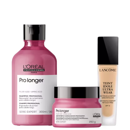 Imagem do produto Kit Beleza na Web L'Oréal Professionnel Pro Longer & Lancôme Teint Idole Ultra Wear  024 Beige Vanille (3 Produtos)