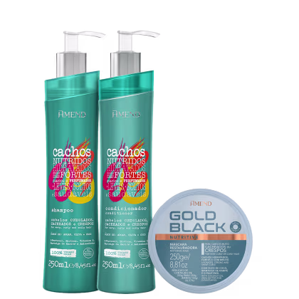 Imagem do produto Kit Amend Cachos & Gold Black Nutritivo (3 Produtos)