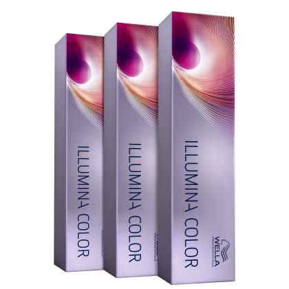 Imagem do produto Kit Wella Professionals Illumina Color 10/ 69 Louro Claríssimo Violeta Acinzentado - Coloração (3 Unidades)
